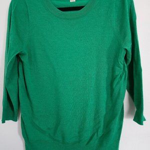 J Crew Merino 3/4 Sweater - Kelly Green